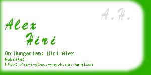 alex hiri business card